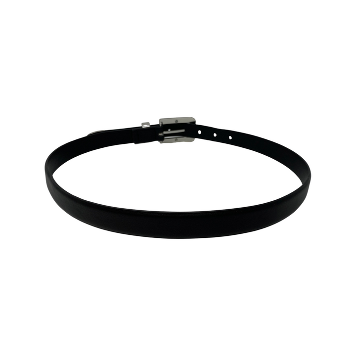 Linea Pelle Metal Detail Black Belt-Back