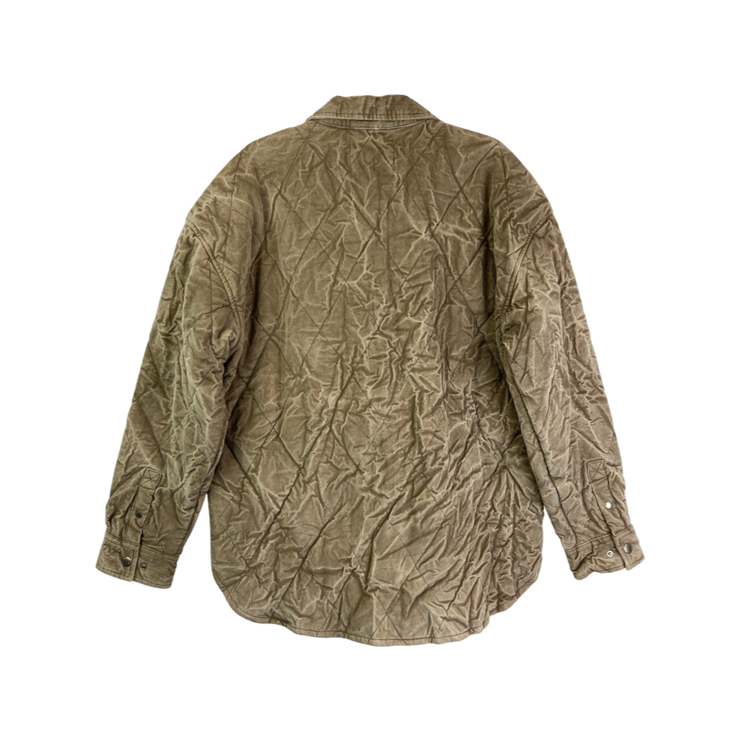 Urban Outfitters X BDG Faded Look Corduroy Quilted Jacket-Brown Back