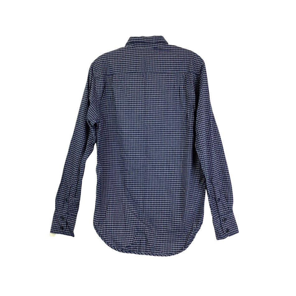 Burkman Bros Navy Graphic Check Shirt-Back