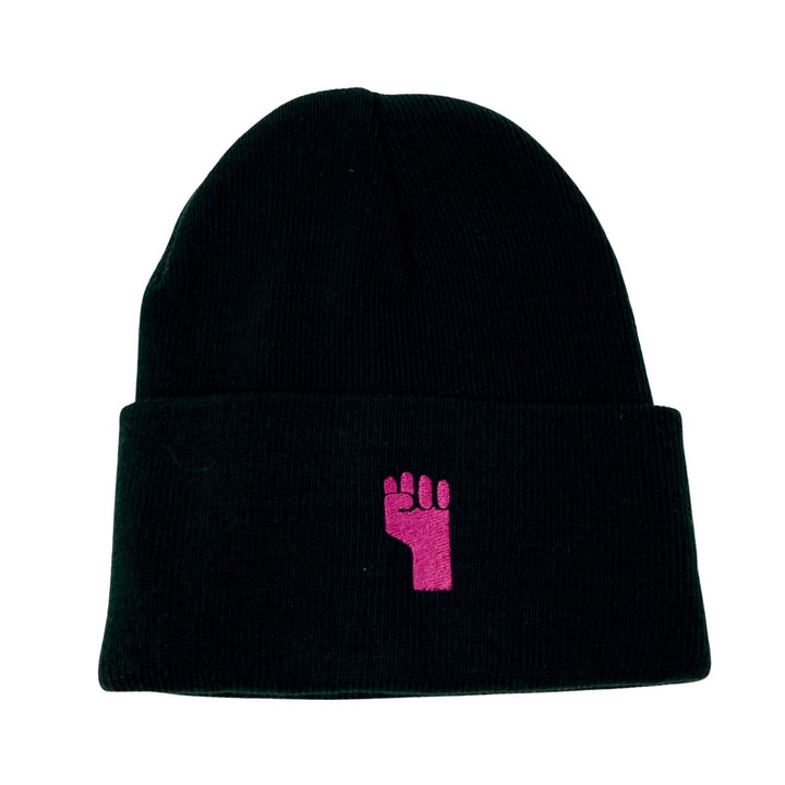 Housing Works Pink Fist Black Hat-Thumbnail