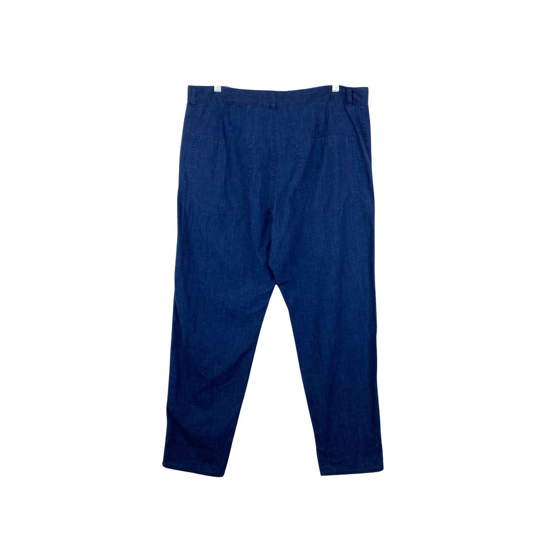 COS Denim Look Flat Front Trouser-Back