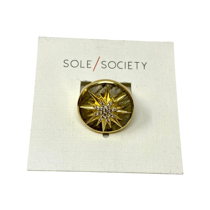 Sole Society Gold Starburst Round Ring-Thumbnail