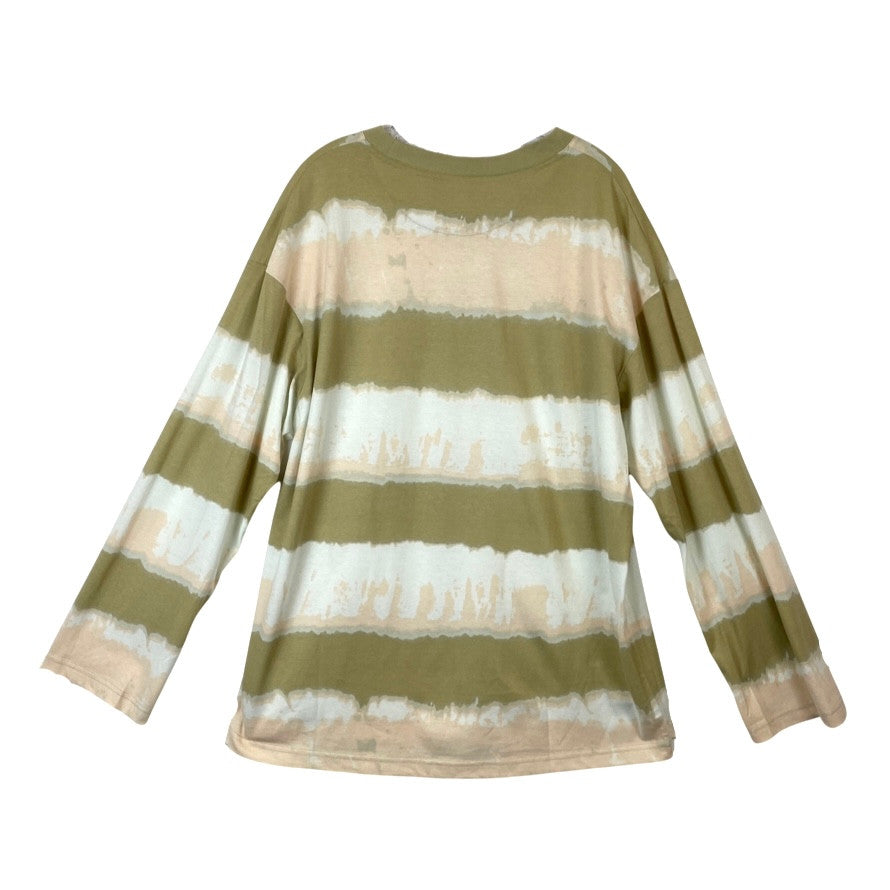 Urban Outfitters Oversized Blurred Stripe Tee-Beige back