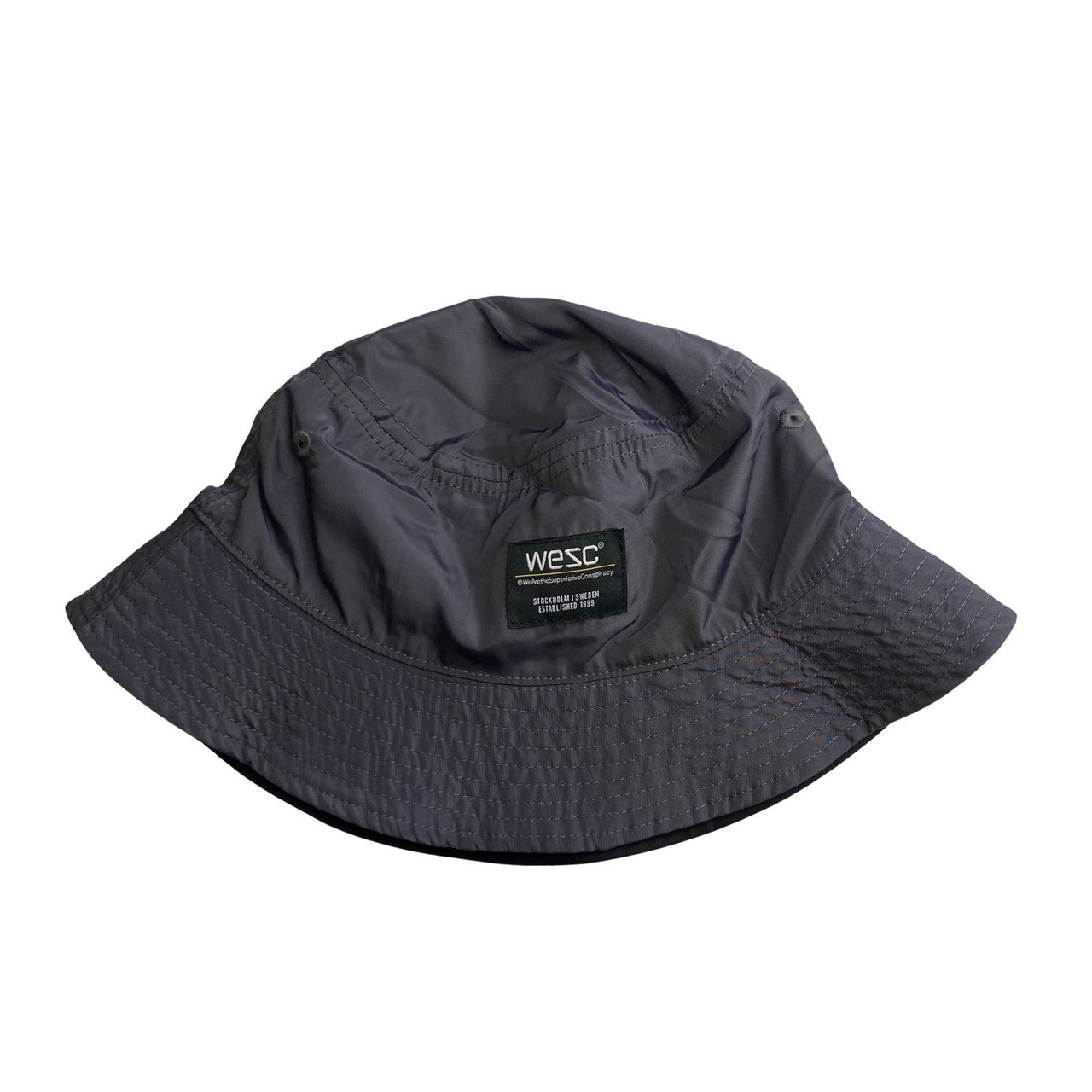 WESC Reversible Nylon Bucket Hat-gray side