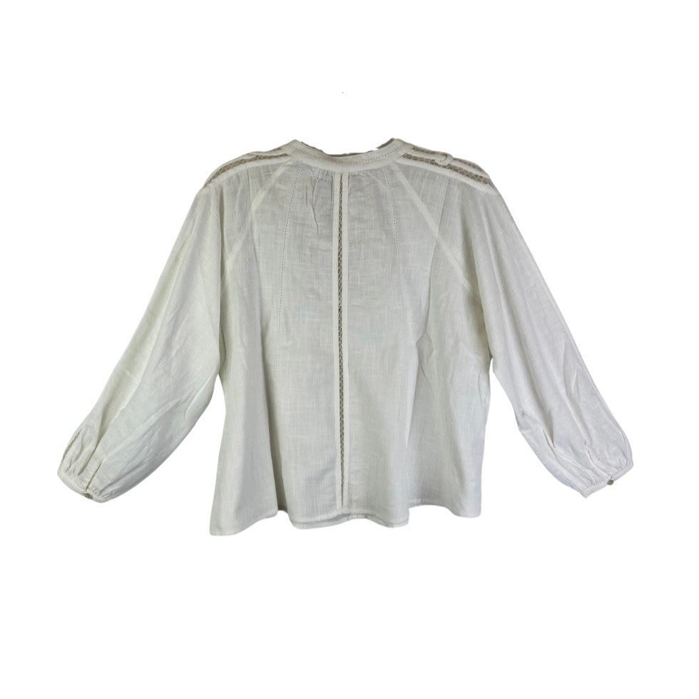 Unsubscribed Soft Muslin Hand Macrame Top-Back