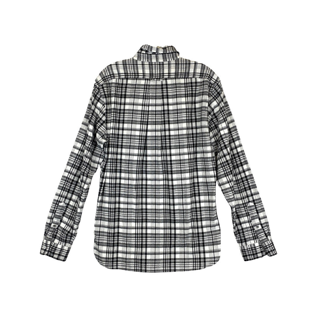 Alex Mill Black and White Plaid Button Up-Back