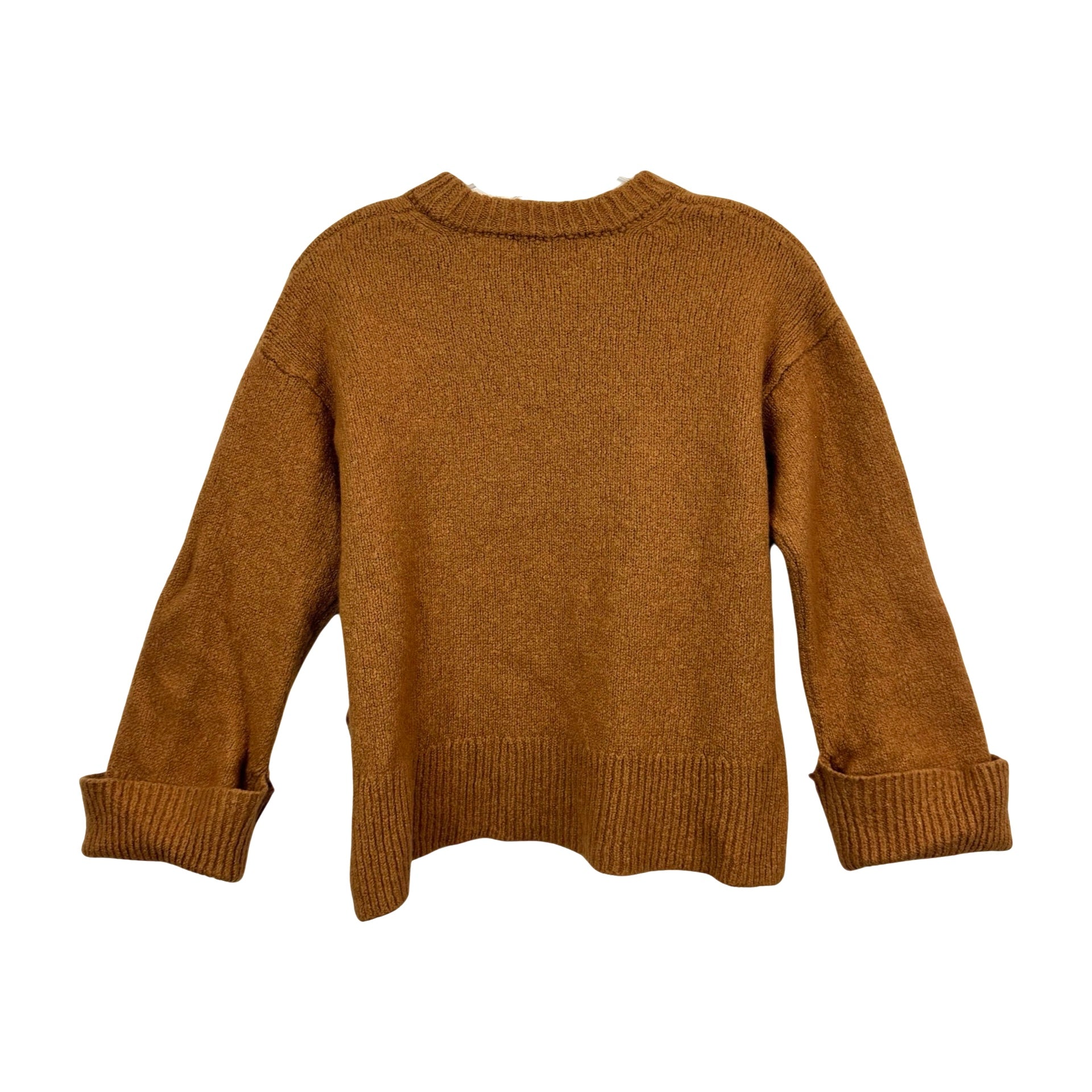 Frame Cropped Cuffed Sleeve Sweater