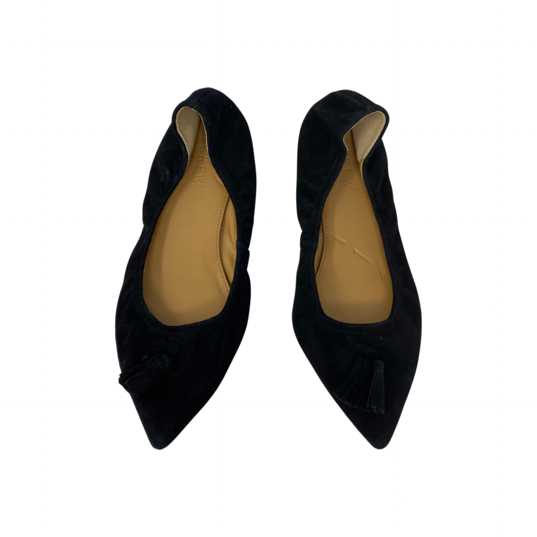 J. Crew Suede Pointed Toe Ballet Flat-Front