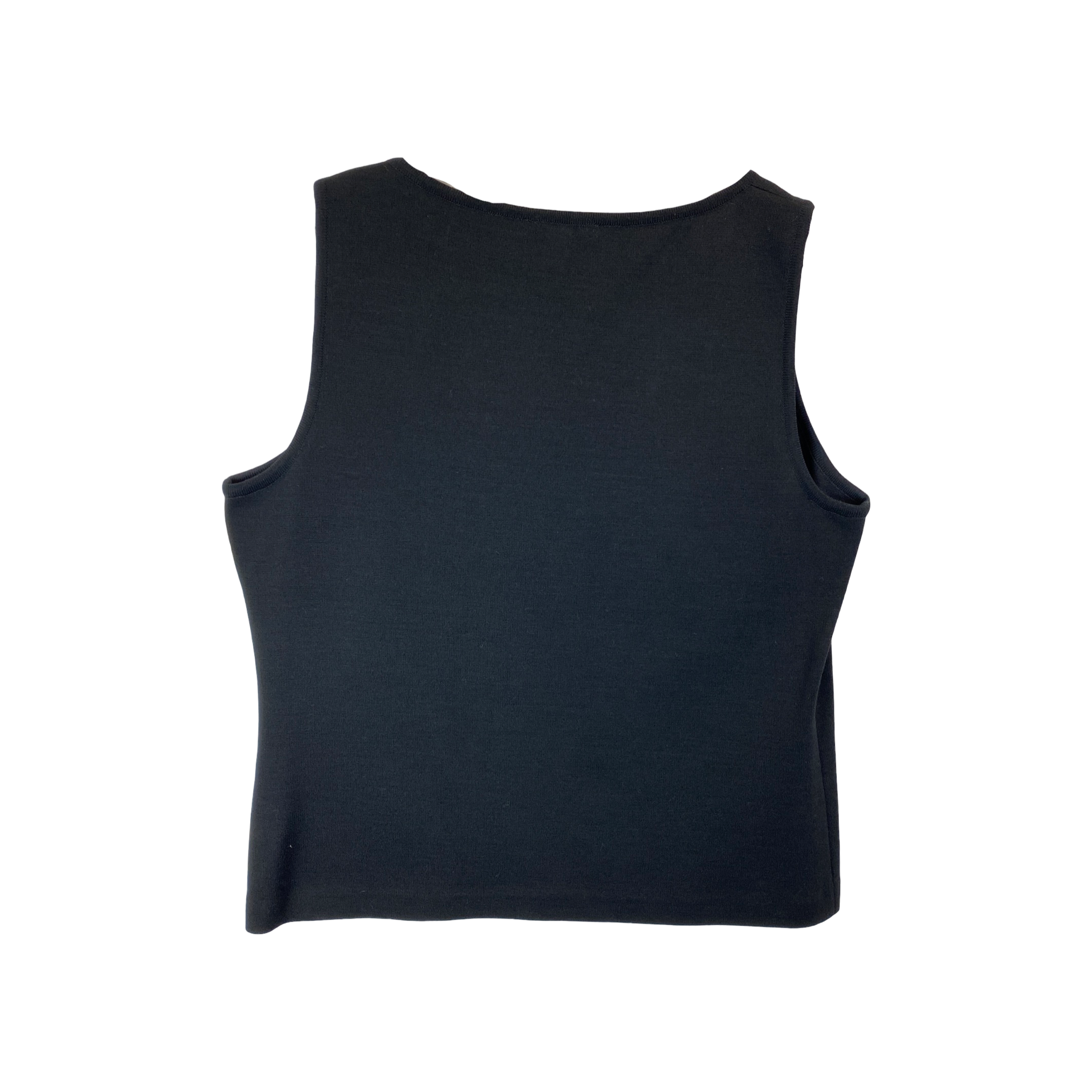 St. John Collection Caviar Wool Blend Tank Top