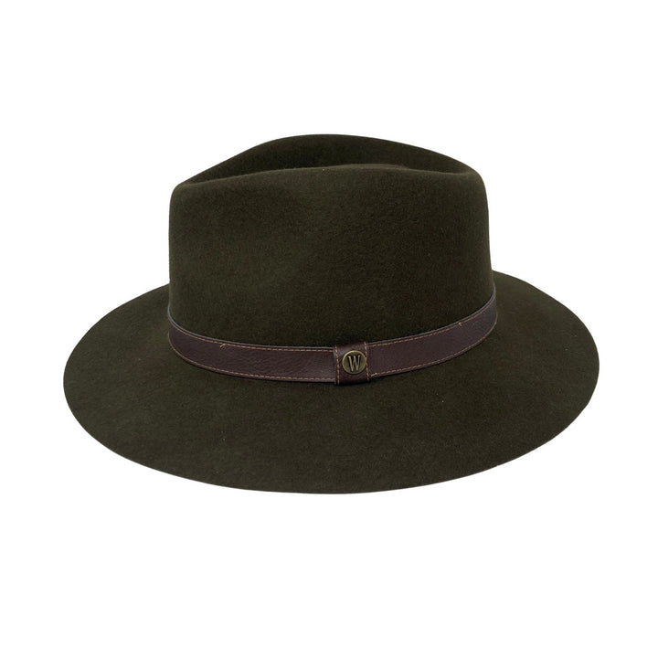 Wallaroo Hat Company Wool Felt Durango Fedora-green side