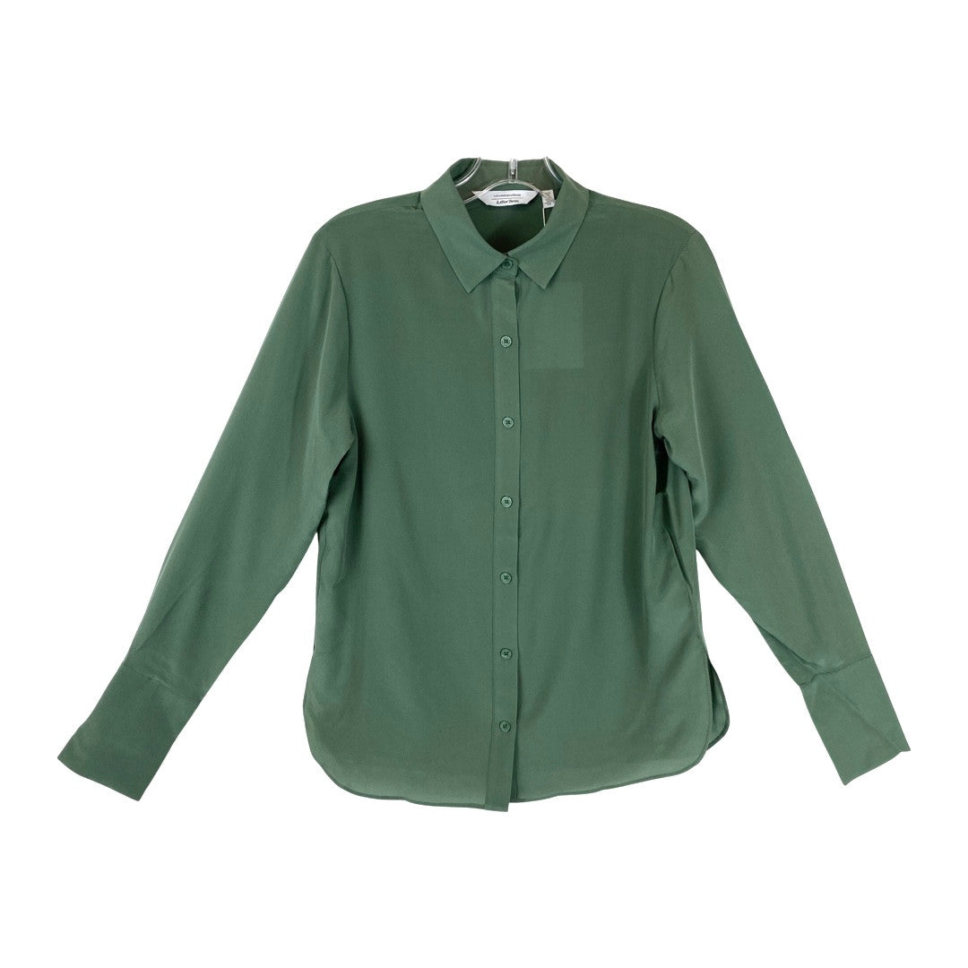 & Other Stories Sage Silk Shirt-Thumbnail