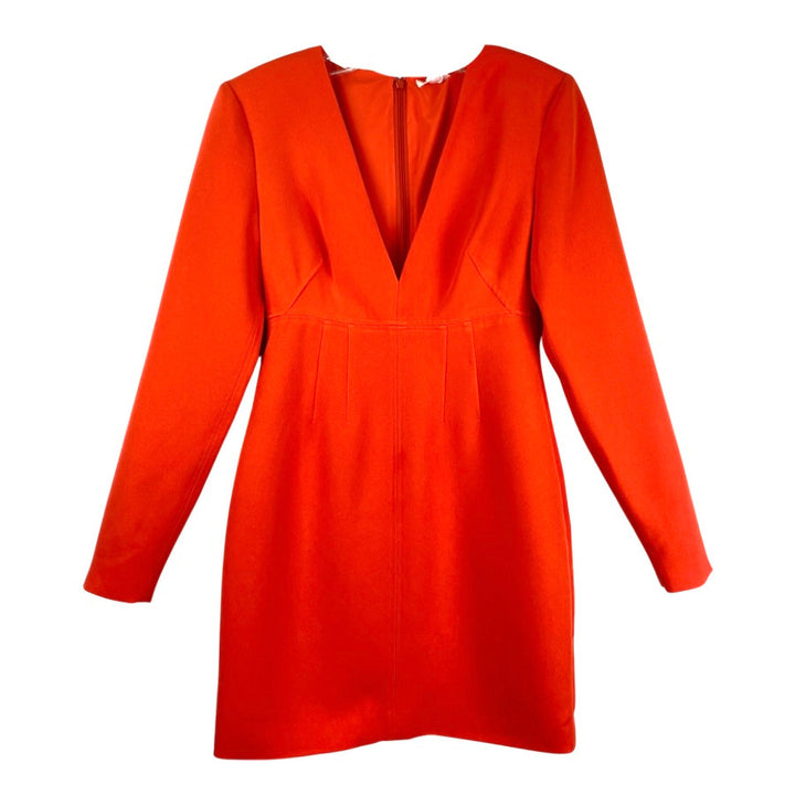 LBV V Neck Dress with Shoulder Pads-Thumbnail