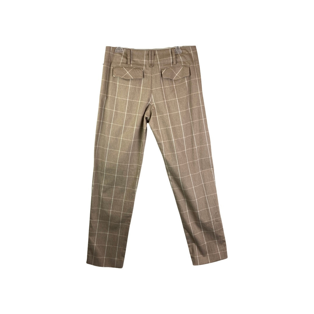 Kal Rieman Windowpane Pleat Front Trouser-Back