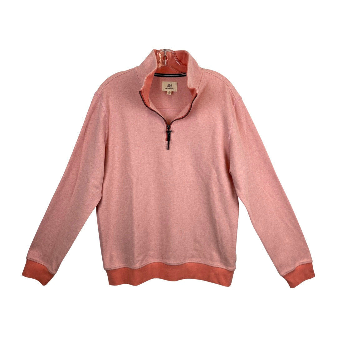 Surfside Supply Micro Stripe Half Zip Pullover-pink front