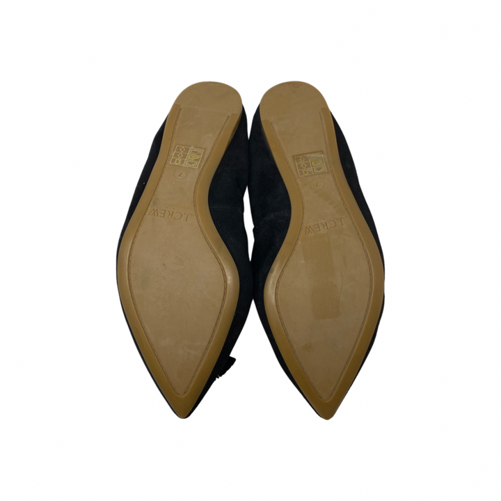 J. Crew Suede Pointed Toe Ballet Flat-Bottom