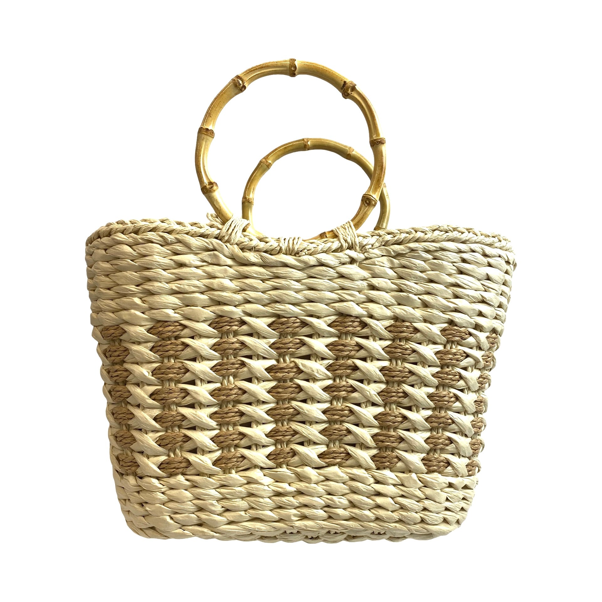 Cee Klein New York Round Handle Raffia Bag