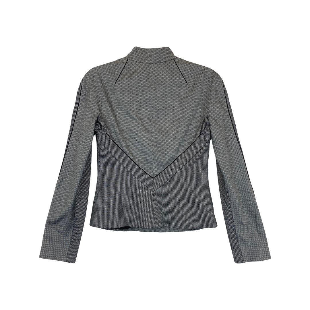 Zac Posen Vintage Inspired Collarless Jacket-Back