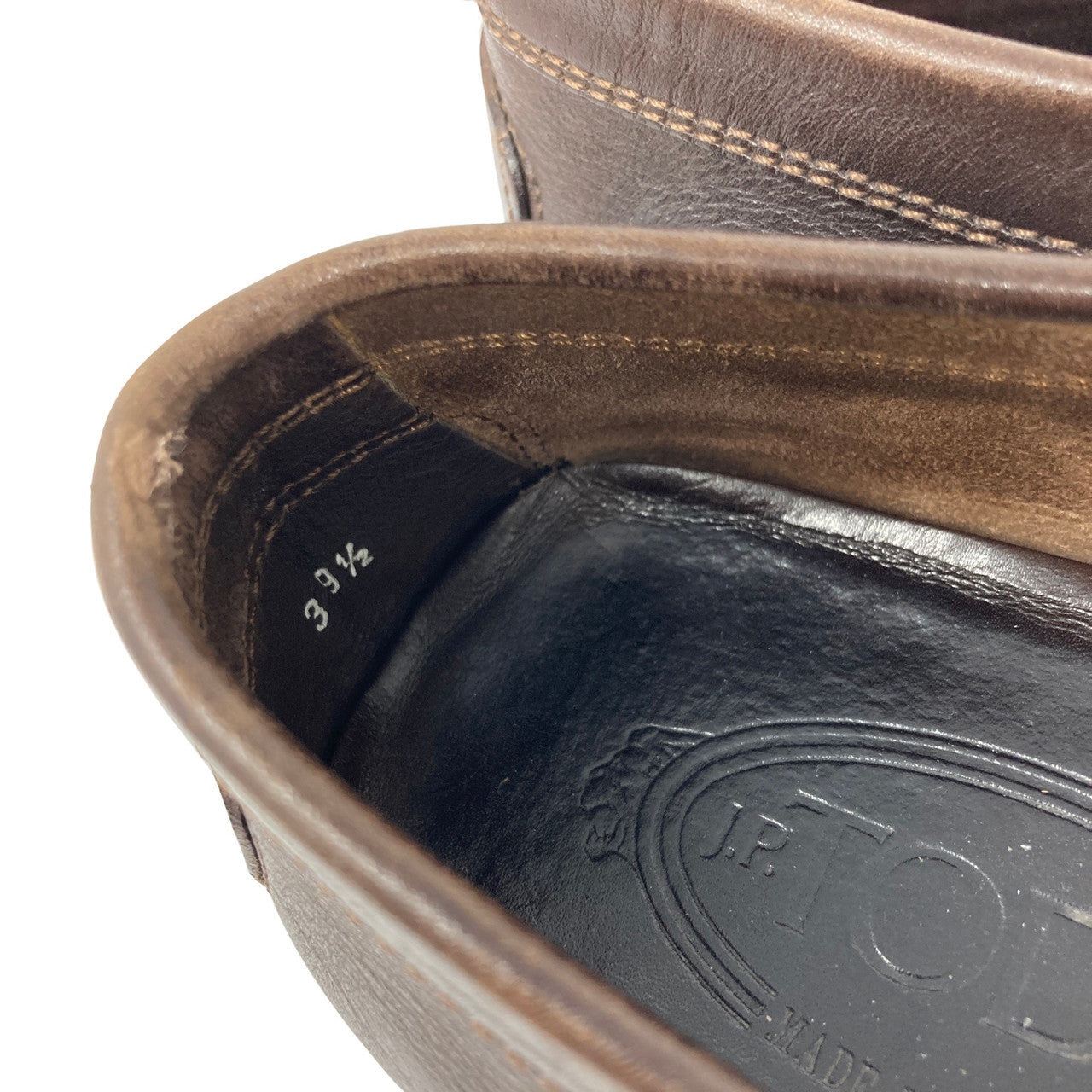 Tod's Brown Leather Loafers-detail 1