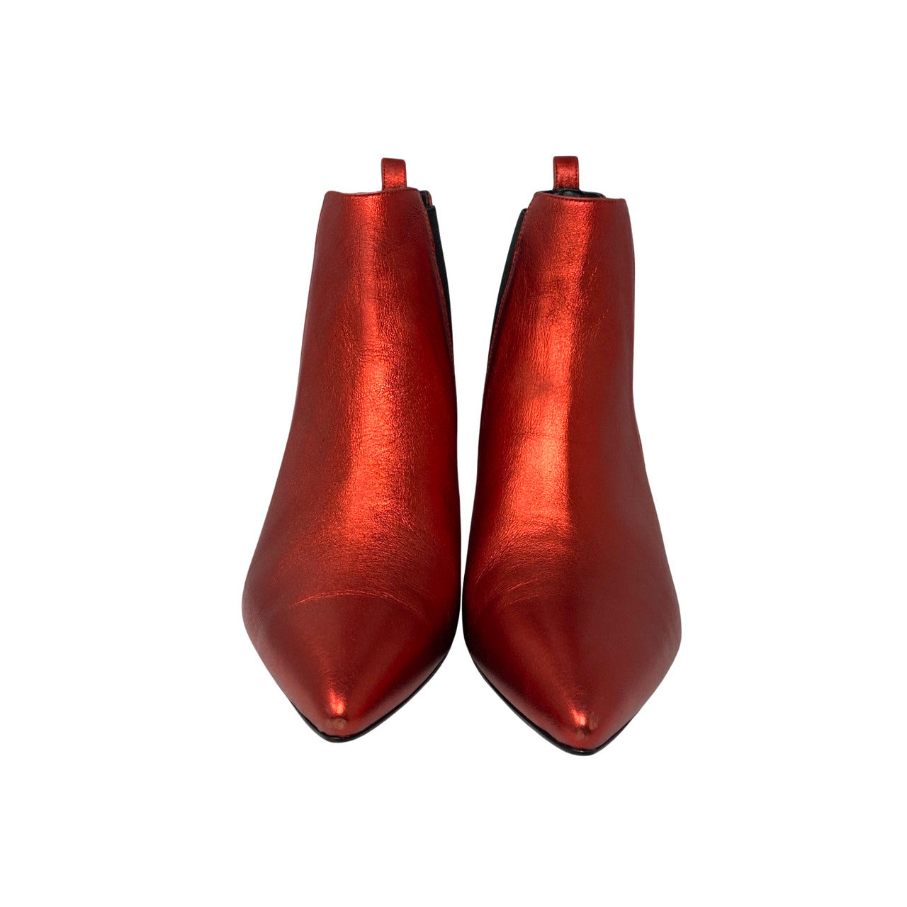Anine Bing Red Metallic Stevie Boots-Front