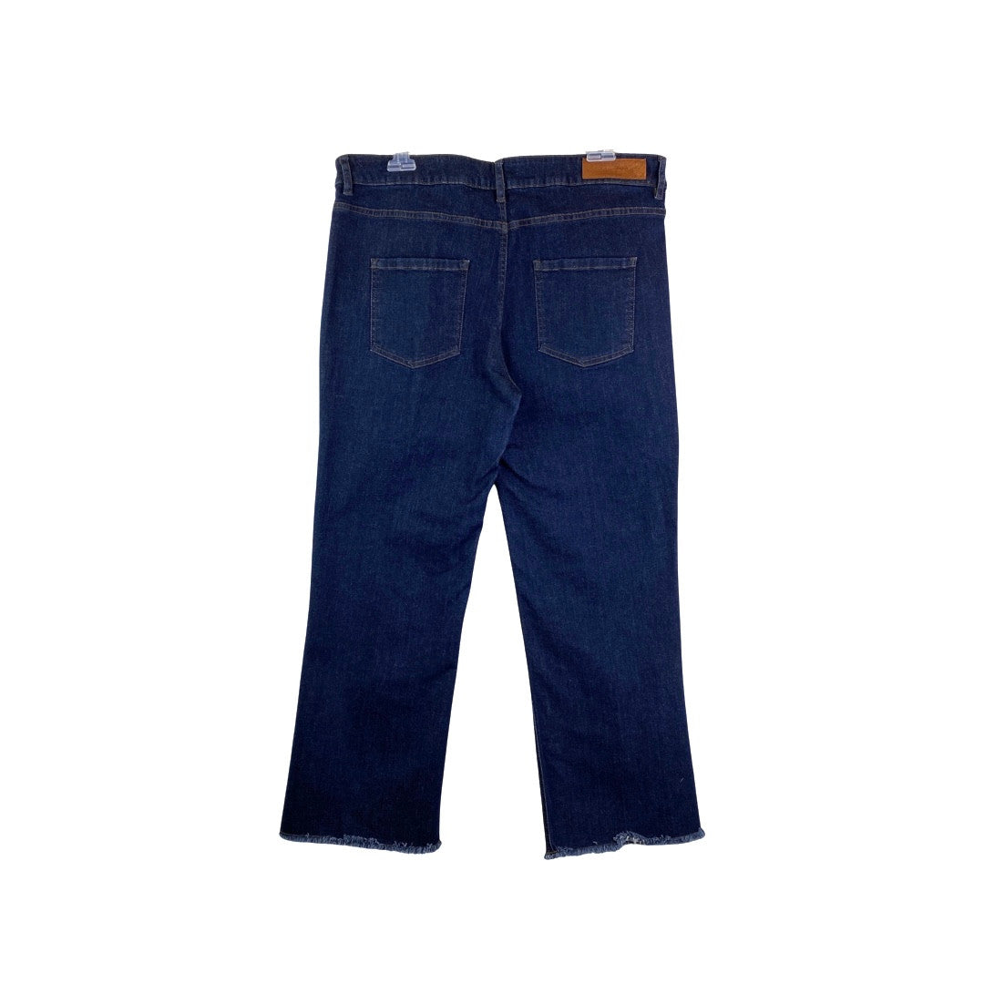 Gerard Darel Frayed Hem Straight Leg Jeans-Back