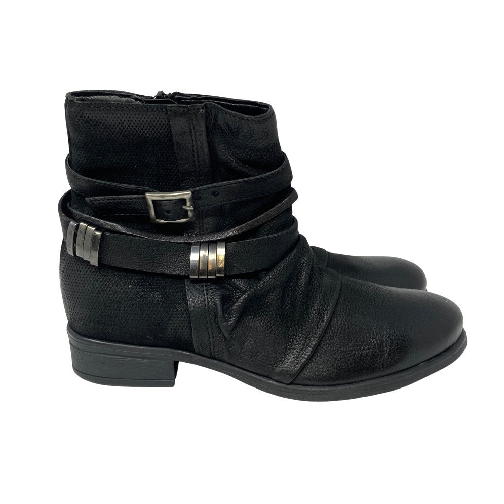 Miz Mooz Ankle Strap Detail Boots-black thumbnail