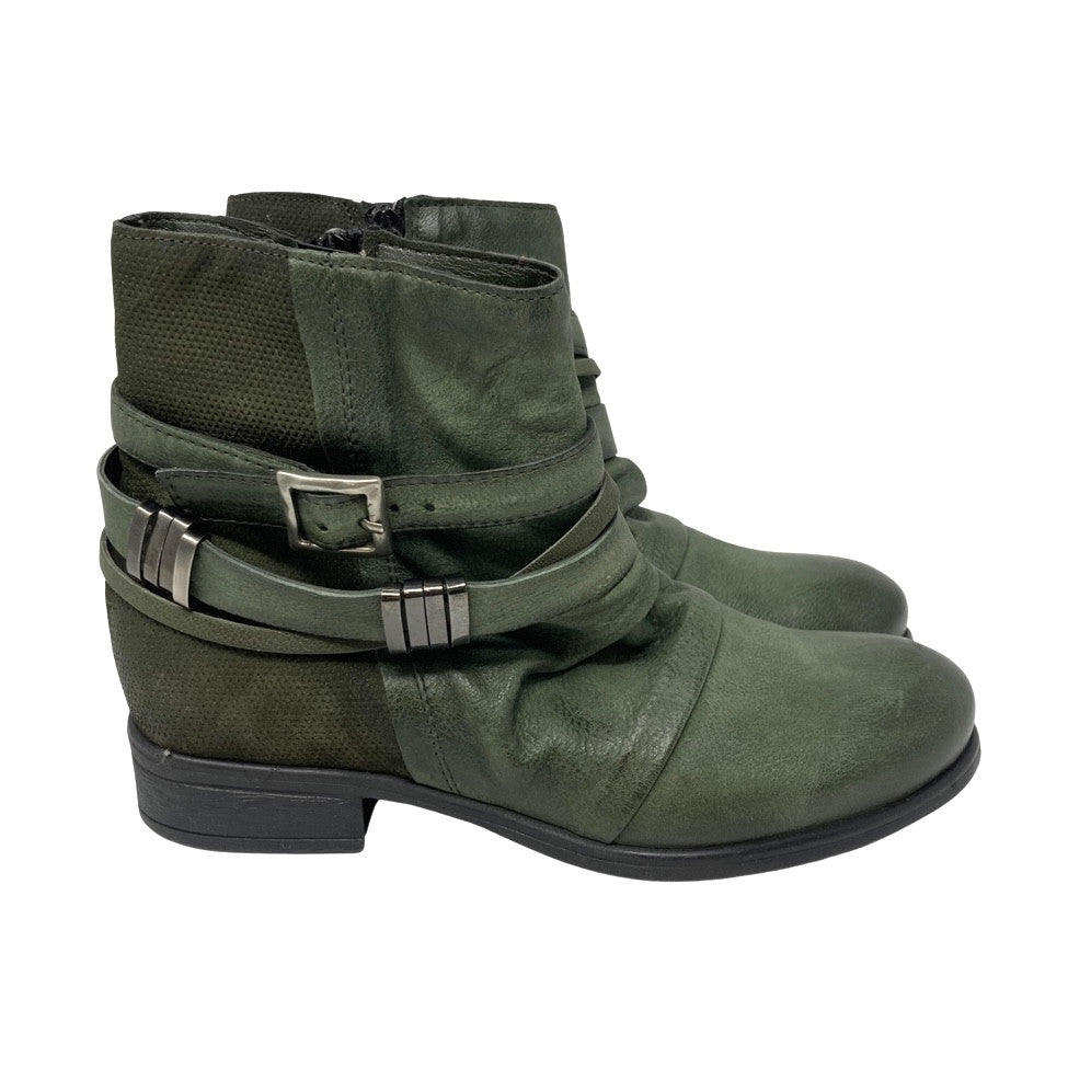 Miz Mooz Ankle Strap Detail Boots-green thumbnail