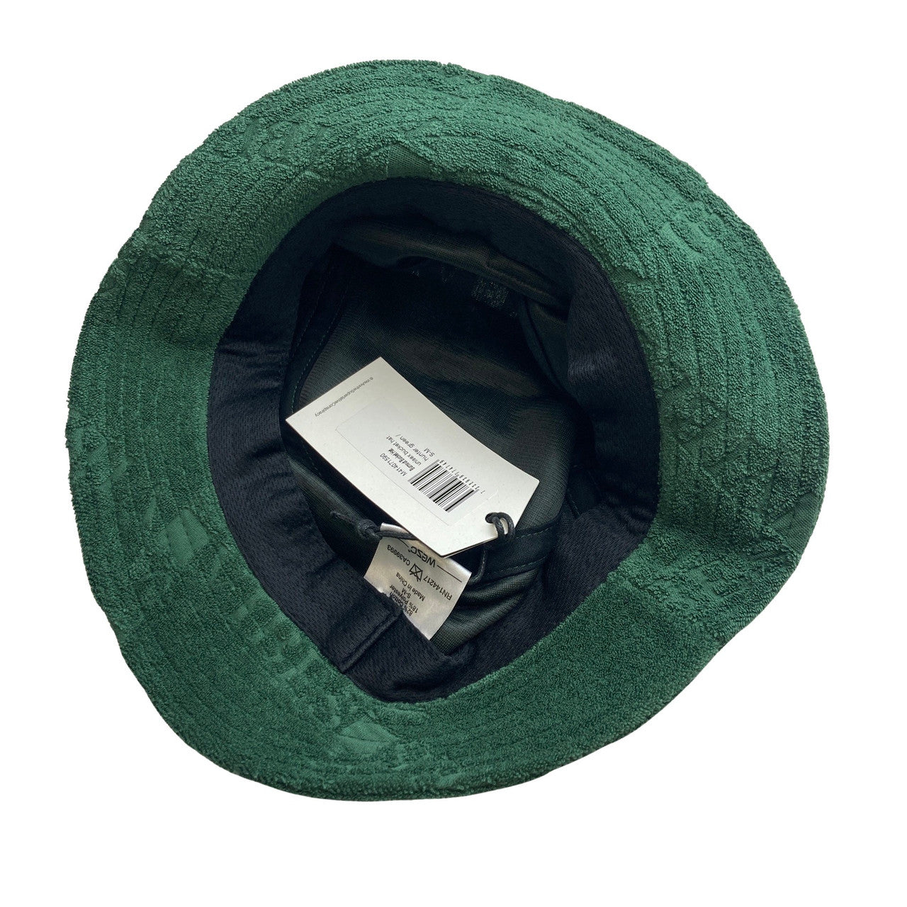 WESC Burnout Terry Bucket Hat-green inside