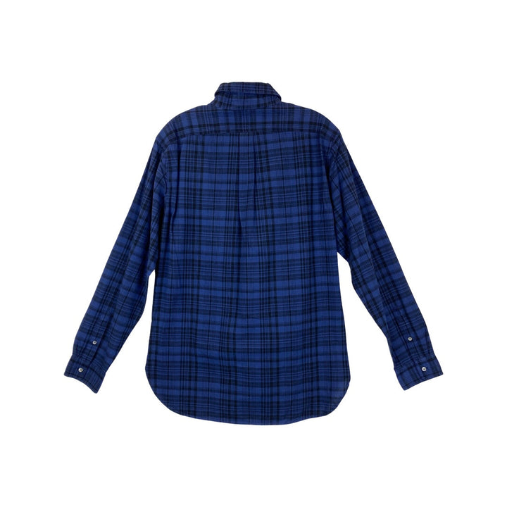 Alex Mill Blue and Black Plaid Popover Shir-Back