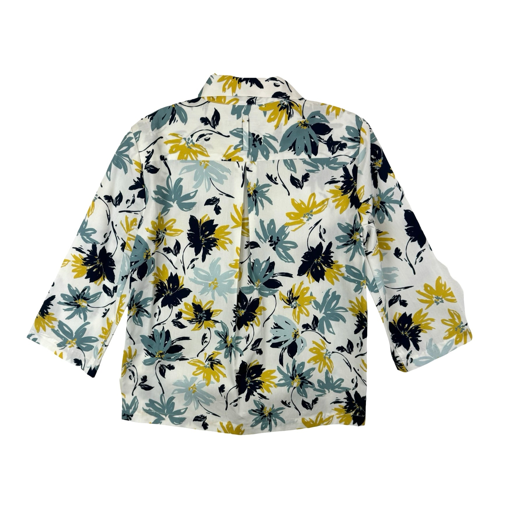 Kal Rieman Three Quarter Sleeve Gina Seafoam Floral Top