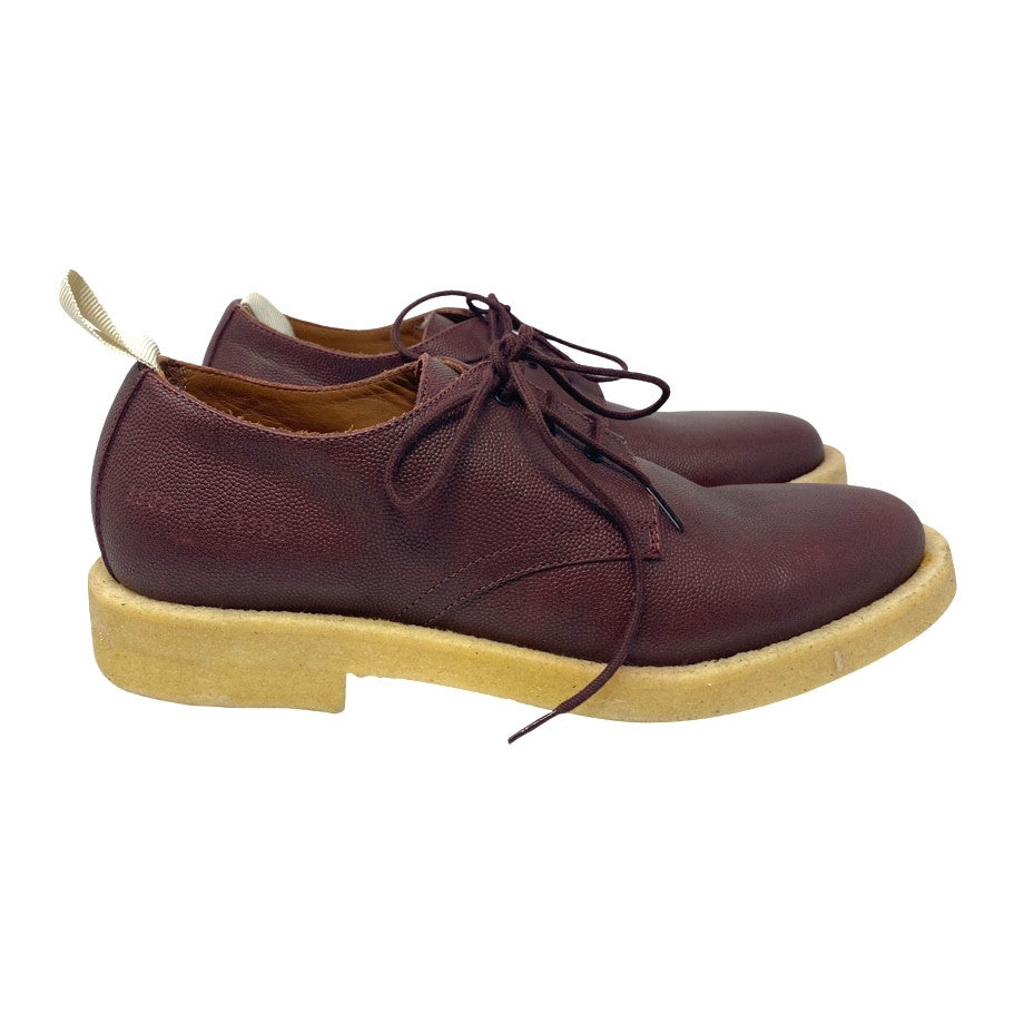 Woman by Common Projects Cadet Pebbled Derby Shoes-Red thumbnail