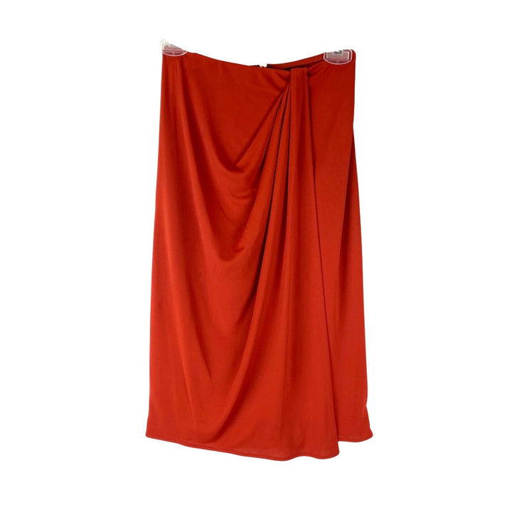 Zac Posen Orange Drape Detail Skirt-Thumbnail