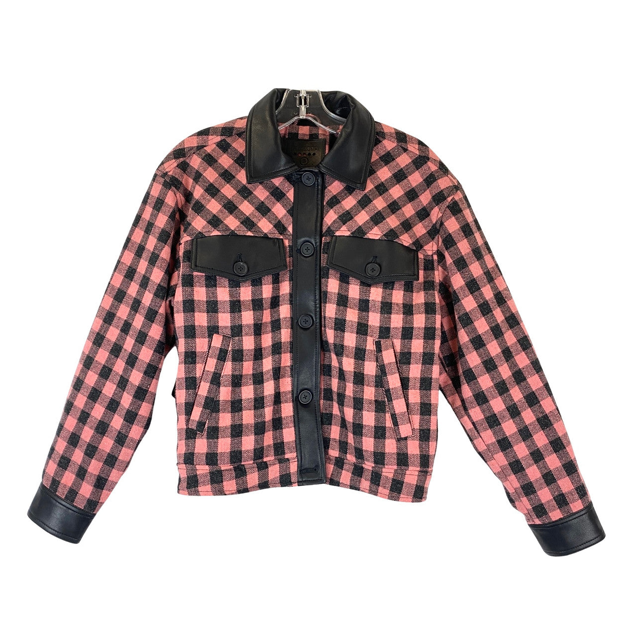 BLANKNYC Plaid Cropped Jacket-front