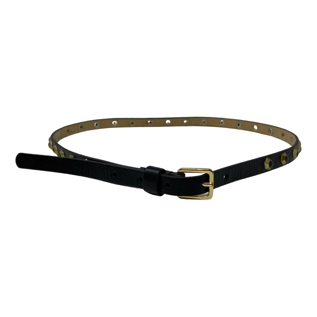 Studded Skinny Leather Belt-Thumbnail