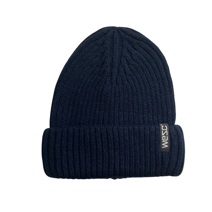 WESC Thick Rib Knit Beanie-blue