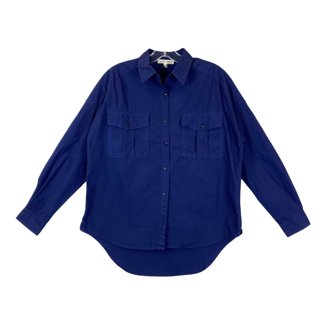 Alex Mill Navy Keeper Button Up Shirt-Thumbnail