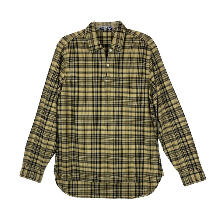 Alex Mill Beige and Black Plaid Popover Shirt-Thumbnail