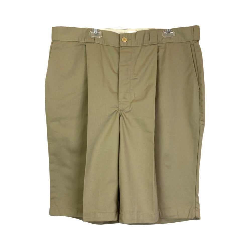 Dickies x Palmer Trading Company Pleated Front Twill Shorts-Beige Front