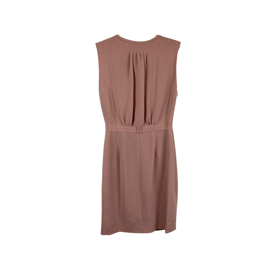 Z Spoke by Zac Posen Textured Sleeveless Pleat Dress-Back