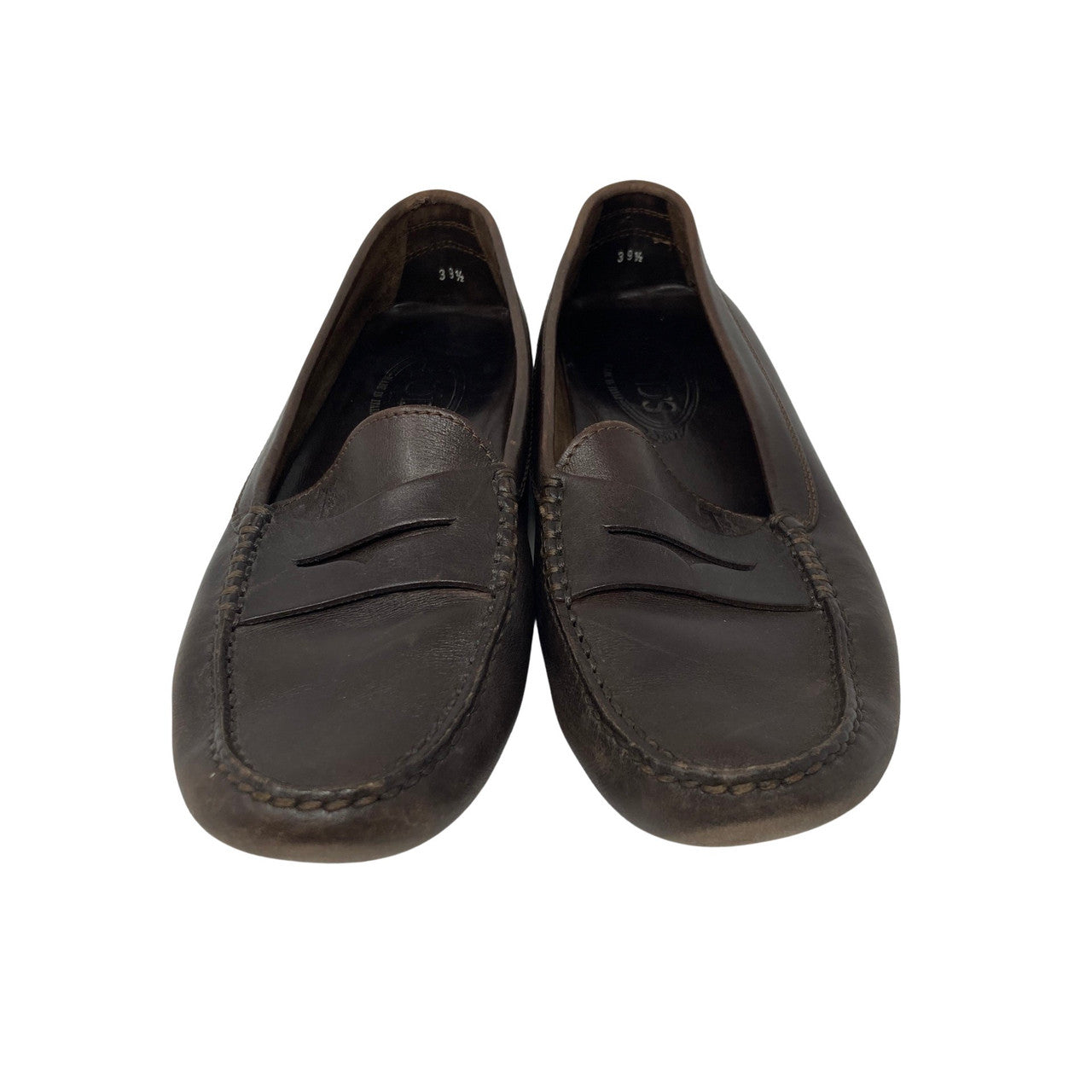 Tod's Brown Leather Loafers-front