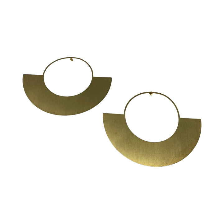 Oversized Half Moon Hoop Earrings