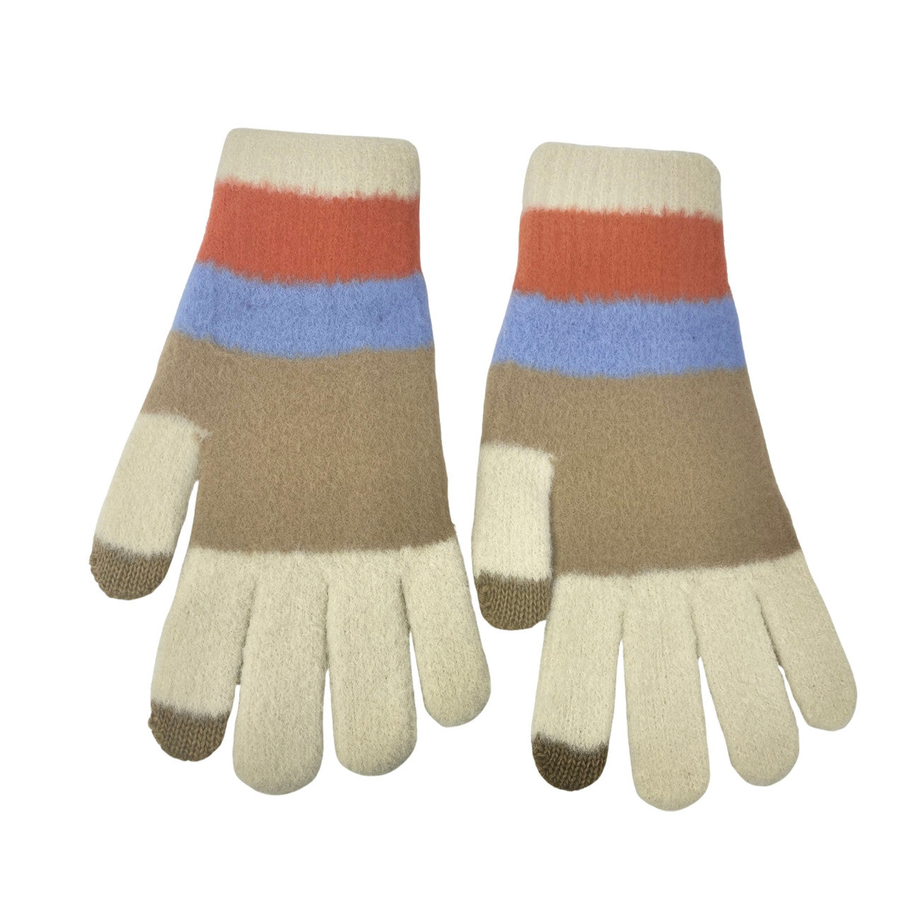 Shiraleah Hollis Touchscreen Gloves-Beige Flat