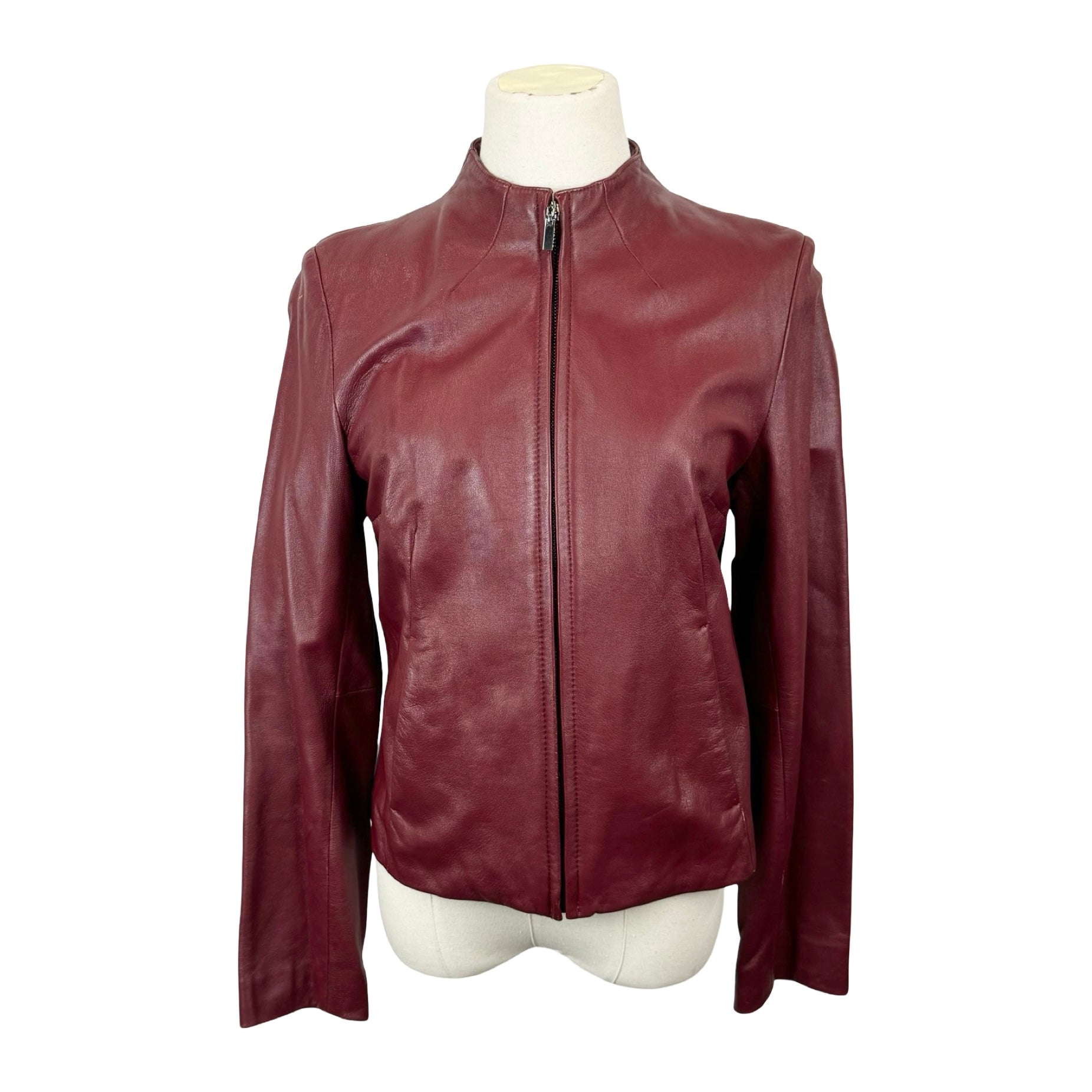 Siena Studio Burgundy Leather Jacket