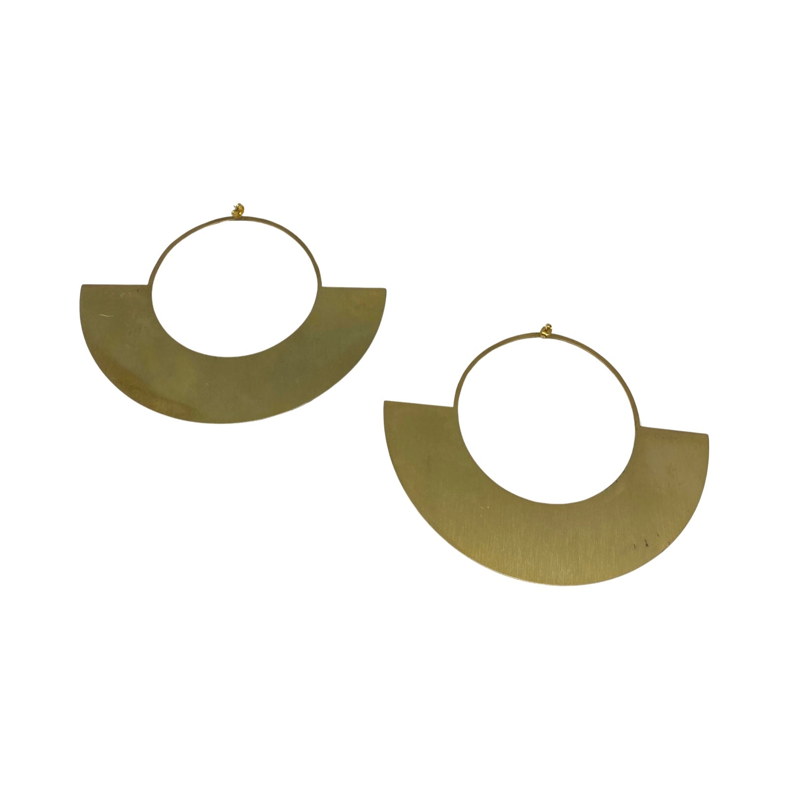 Oversized Half Moon Hoop Earrings