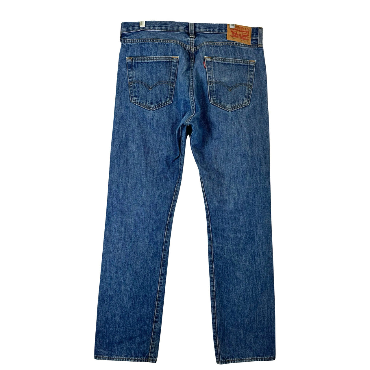 Levi's Blue 501 Straight Leg Jeans-back