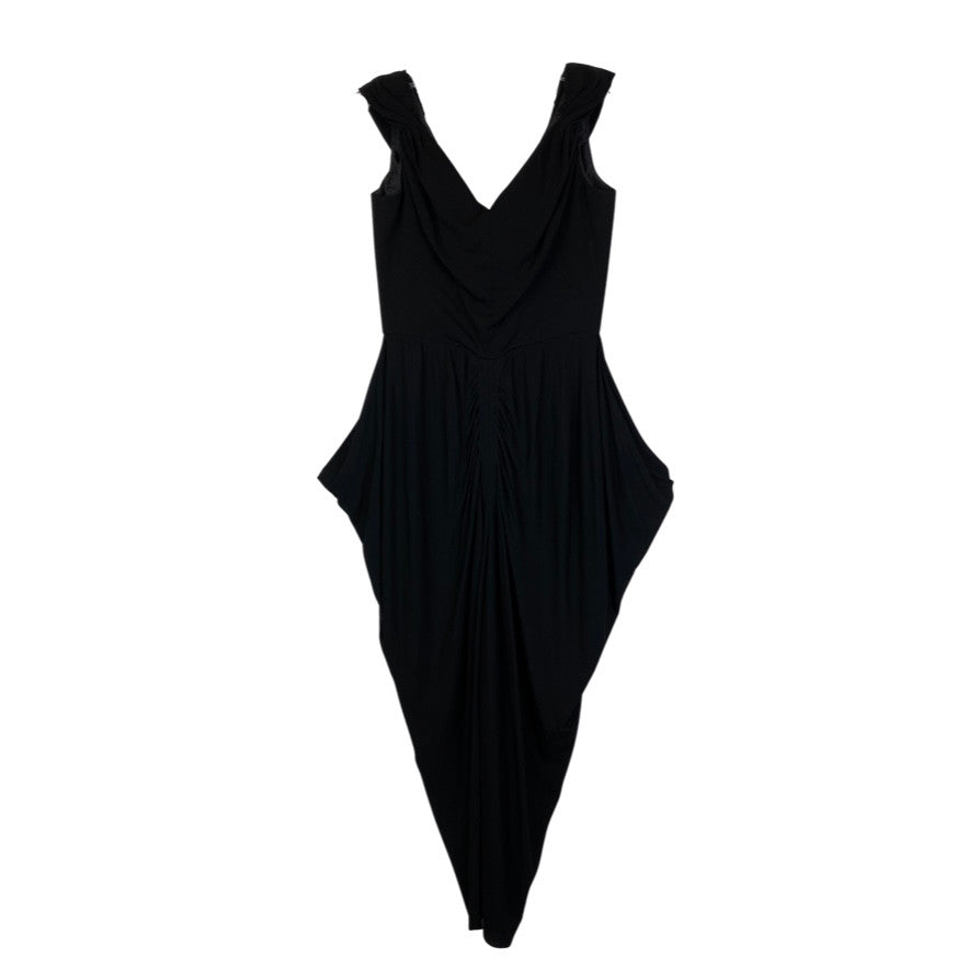 Jill Stuart Black Sleeveless Ruched Jersey Dress-Thumbnail