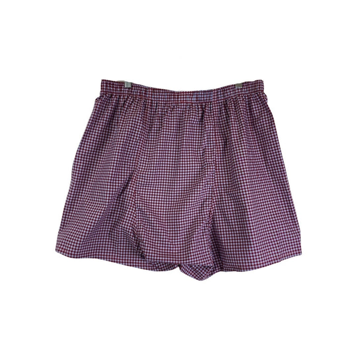 New & Lingwood Red and Blue Checkered Cotton Boxers-Back