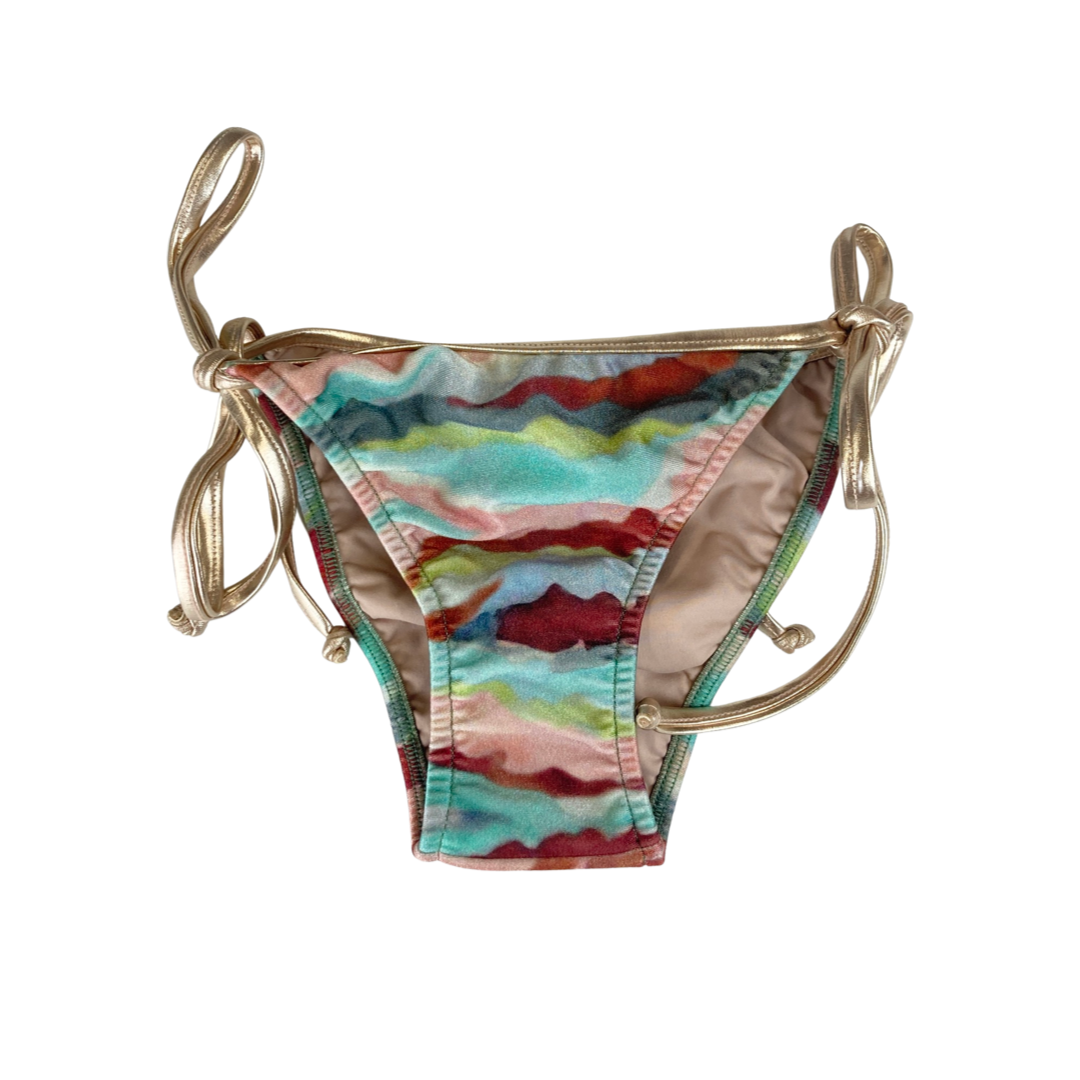 Adriana Degreas Abstract Multicolor Self Tie Bikini Bottom-Back
