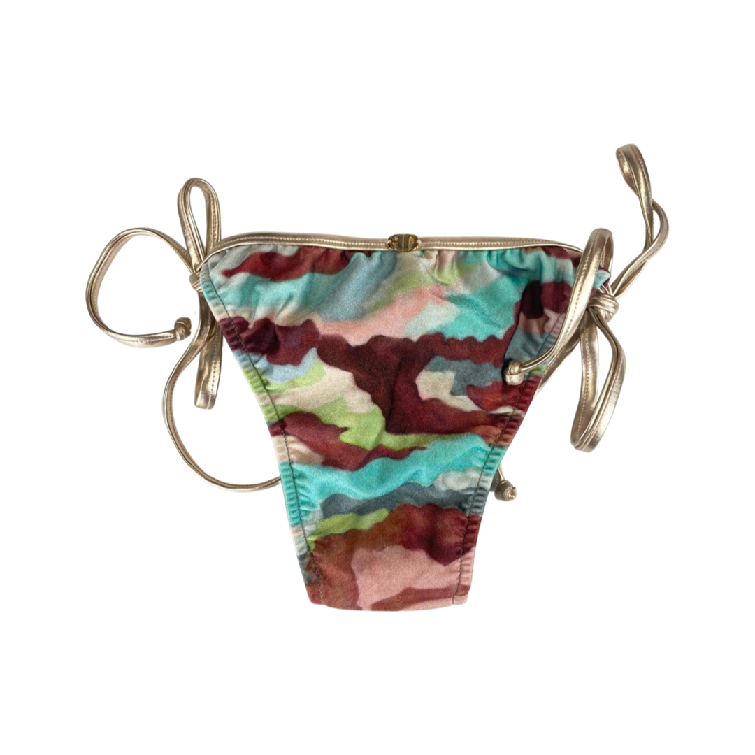 Adriana Degreas Abstract Multicolor Self Tie Bikini Bottom-Thumbnail