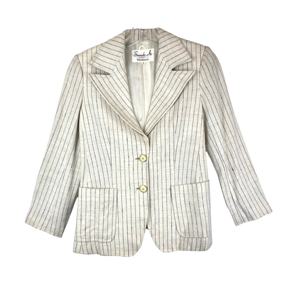 Vintage Sumako Ito Pinstripe Blazer-Thumbnail