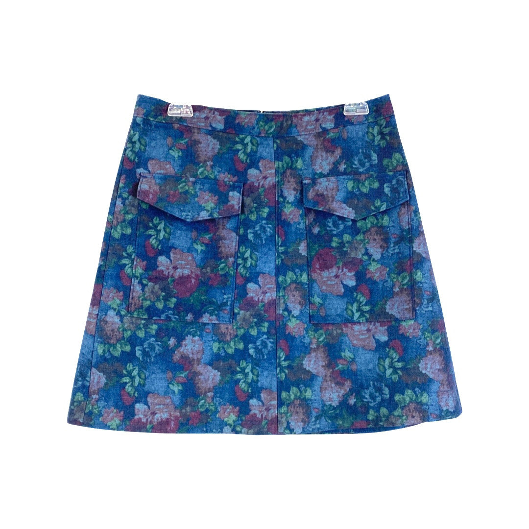 Erin Fetherston Muted Floral Mini Skirt-Thumbnail